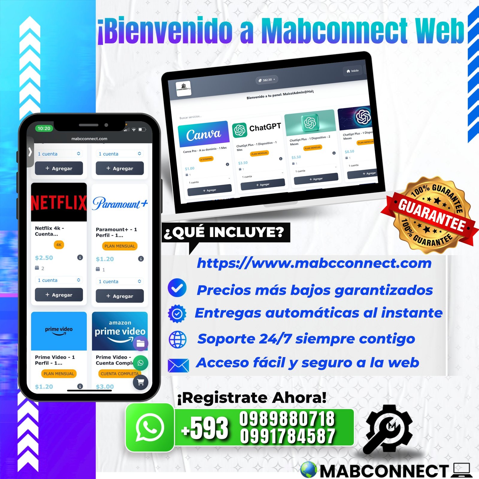 Pagina Web - Sección de Reportes V8